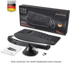 Perixx Periduo-605 Wireless Ergonomic Split Keyboard Vertical Mouse Combo Black