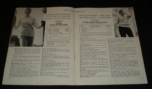 VINTAGE PATONS KNITTING BOOK 546 - 1950s Womens Jumpers , Cardigans etc - Picture 3 of 3