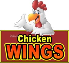 Chicken Wings DECAL Chicken Food Truck Concession Vinyl Sticker (CHOOSE SIZE)