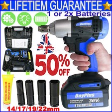 Cordless Electric Impact Wrench Driver Car Wheel Nuts Home Repair Scaffold Tools