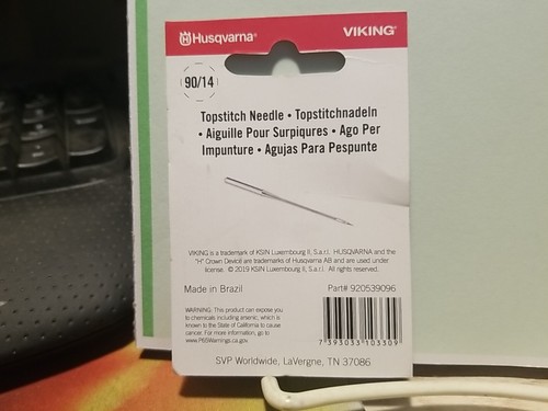 Viking TOPSTITCH sewing machine needles 5 pack 90/14 new - Picture 2 of 3