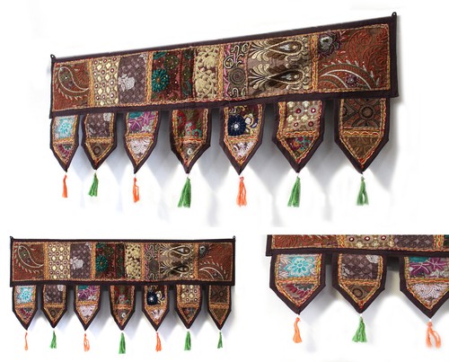 Patchwork Embroidered Ethnic Door Decoration Indian Valances Toran Wall Hangings - Picture 10 of 12