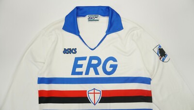 Vintage Mannini #2 Sampdoria 1990 1991 Football Shirt MATCH
