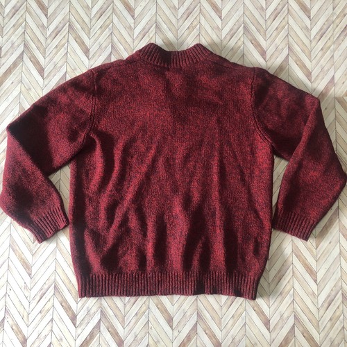 LL Bean Knit Lambs Wool V Neck Sweater. Red. Size XL Reg. Comfy Sweater! - Picture 3 of 7