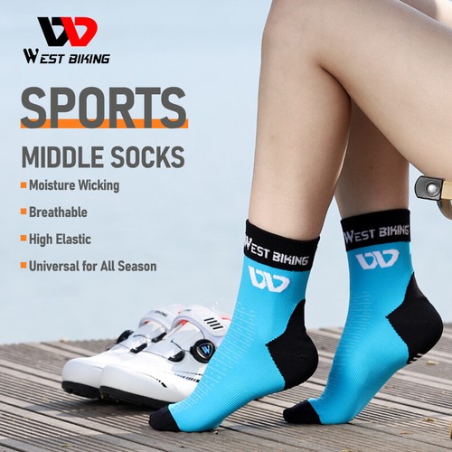 Calcetines de ciclismo WEST BIKING Calcetines de compresión transpirables Deportes Calcetines medios un par - Imagen 8 de 31