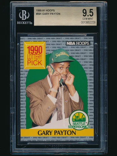 1990-91 Hoops rookie #391 Gary Payton RC BGS 9.5