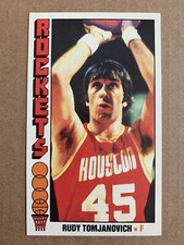 1976 Topps #66 Rudy Tomjanovich NM Houston Rockets HOF Vintage Tall Boy