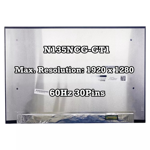 N135NCG-GT1 EDP 30Pins 60Hz 1920x1280 IPS 100% sRGB 13.5" LCD Screen Replacement - Picture 1 of 2