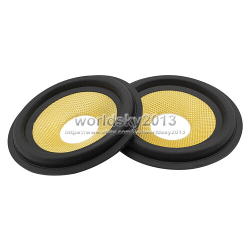 2pcs 19.5/20.5mm Core Speaker Cone Rubber Edge Fiberglass Basin Bass Drum Paper - Picture 3 of 8