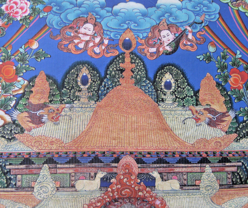 Tibetan Thangka Giclee Dorje Drolo Lapis Background Superb Details 24" x 35.5" - Picture 14 of 16