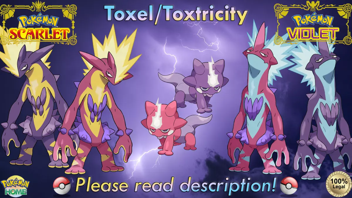 TOXEL POKEMON SCARLET VIOLET ✨ SHINY EGG 6 IV ✨ CUSTOM AVAILABLE ✨