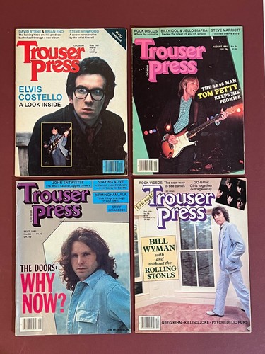 4 Trouser Press Magazines from 1981. Elvis Costello, Tom Petty, Jim Morrison - Picture 1 of 7