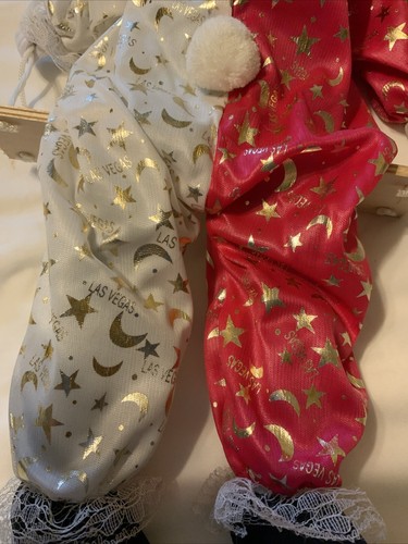 Vintage Clown Jester pupazzo su altalena decorazione da appendere alto 21 pollici Las Vegas - Foto 7 di 9