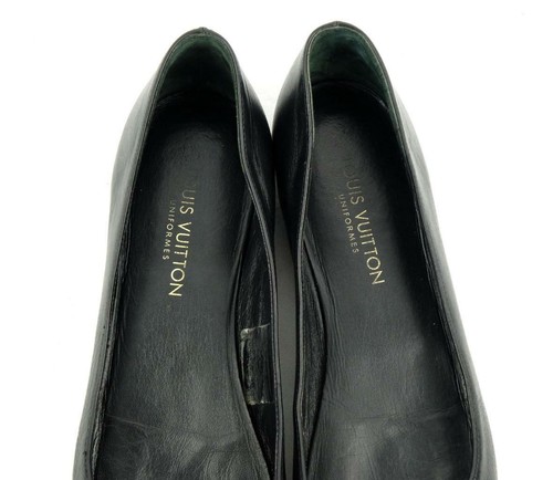 Schwarze Louis Vuitton goldene Schnalle Ballerinas 35,5 EU 5,5 US Made in ITALY $ 645 - Bild 5 von 8
