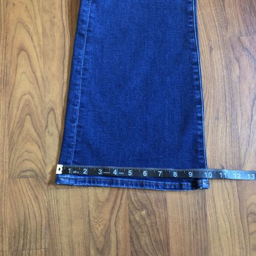 Jeans Ann Taylor LOFT slim gamba svasata lavaggio medio blu denim vita alta Petite 12 - Foto 11 di 15