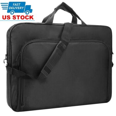 17in Water-Resistant Laptop Sleeve, Notebook Case Computer Bag w/ Shoulder Strap