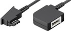 Telefon Verlängerung Kabel TAE-F Stecker > TAE F Buchse schwarz 4- polig 15 m