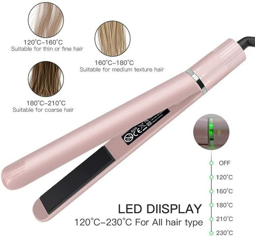 Hair Straightener Titanium Ceramic Flat Iron For Thick Hair - Picture 3 of 6