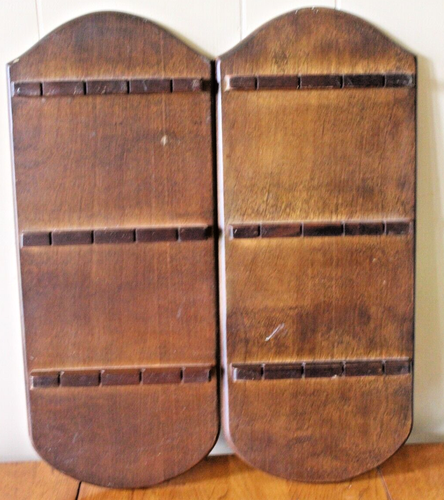 2 Sammlerstücke Löffelablagen aus Holz zum Aufhängen passendes Paar