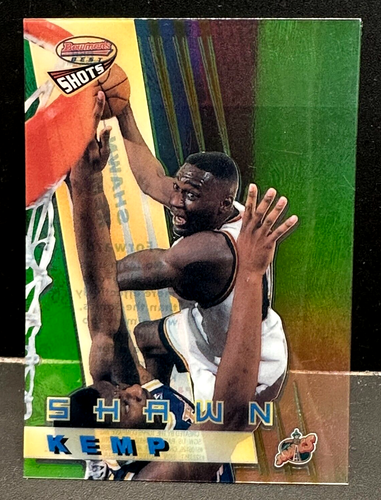Shawn Kemp 1996-97 Bowman's Best Shots Refractor SP Card #BS9 Supersonics