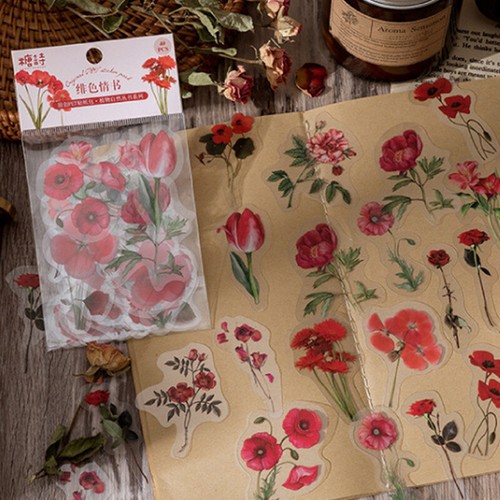 Album Scrapbooking Plants Decor Stickers Hand Account Material Stickers Cute - Picture 2 of 19