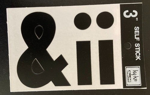 New, Hy-Ko, 3", Die Cut, Self Stick Vinyl, Black Letters, Numbers and Symbols - Picture 38 of 38
