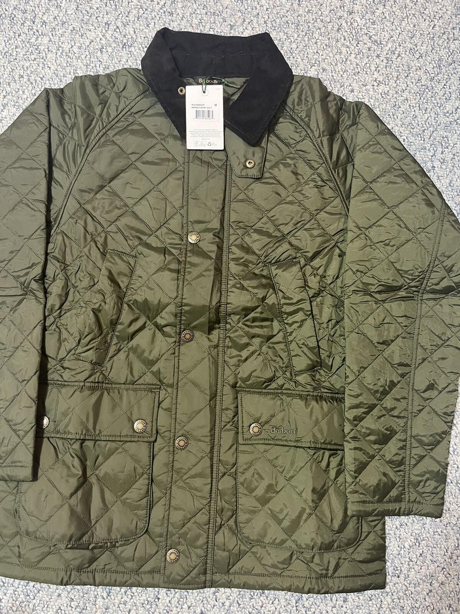柔らかい BARBOUR Ashby Quilted Jacket MSRP $370 in Olive British ジャケット・アウター