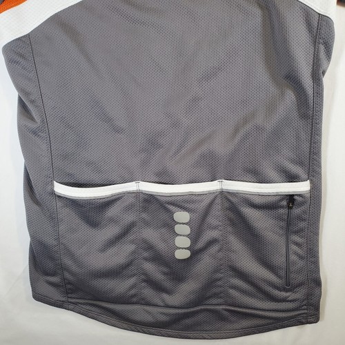 Nike Fit Dry Gray Orange White 104912 - L 3/4 Zip Cycling Jersey Sport Shirt Top - Picture 11 of 13