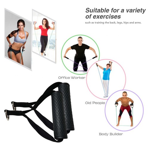 2Pcs Heavy Duty Gym Cable Machine Attachment Stirrup Handles Gym Sport New - Picture 10 of 10
