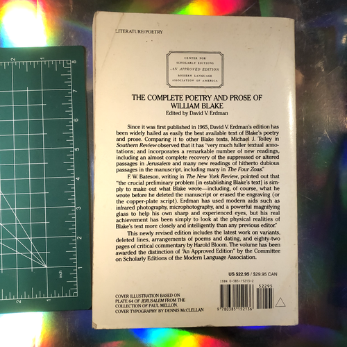 The Complete Poetry & Prose of William Blake - Paperback By William Blake VG - Picture 2 of 4