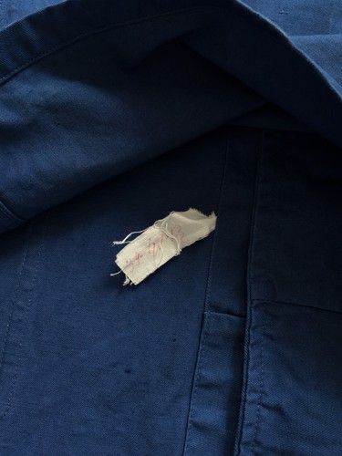 1960s Moleskin Jacket French Workwear Chore Vintage Blue Size 42 - Picture 14 of 14
