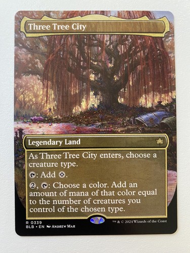 Three Tree City AUTOMNE (0339) *non-feuille* BORDERLESS BLB MTG NM/MT navire combiné