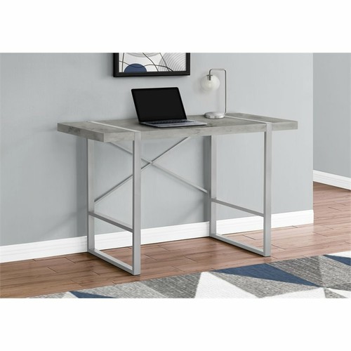Computer Desk Home Office Laptop 48"L Work Metal Laminate Grey - Picture 2 of 5
