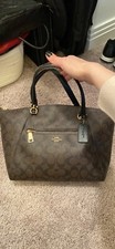 Coach  Leather Shoulder Handbag - Black and brown