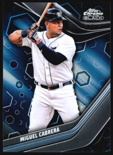 2023 Topps Chrome Black Miguel Cabrera Blue Refractor /75 #13