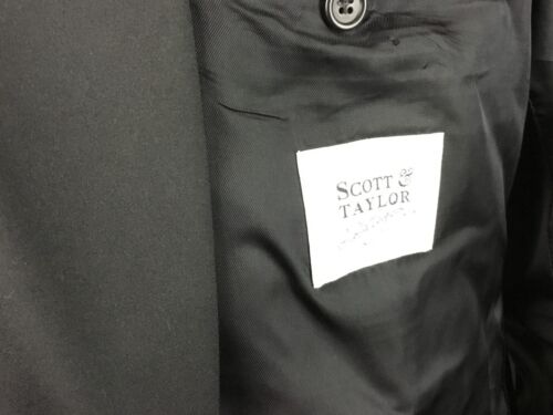 Scott & Taylor Mens Black Wedding Prom Dinner Suit Tuxedo 44L W40 L32.5 - Picture 8 of 11