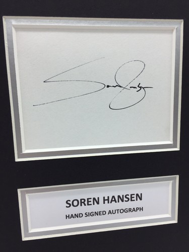 RARE Soren Hansen Golf Signed Photo Display + COA AUTOGRAPH RYDER CUP MASTERS - Picture 3 of 3