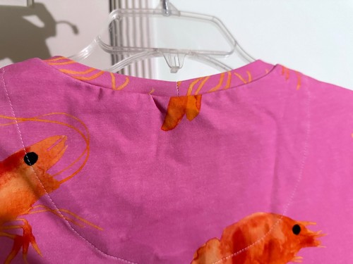 NWT Rachel Antonoff Sammy Tee T Shirt Dress Midi Pink Shrimp Prawn Print S - Picture 9 of 12