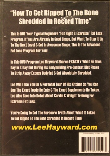 Extreme Fat Loss Lee Hayward Total Fitness Bodybuilding Workout DVD dieting - Imagen 3 de 4