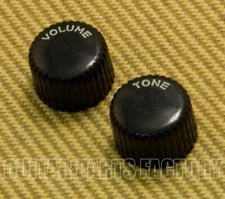 WDKN1BLK Harmony Style Black Cupcake Knob Set Guitar/Bass Tone/Volume