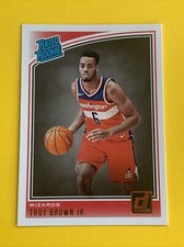 2018-19 Panini Donruss Troy Brown Jr. Rated Rookie #192 Washington Wizards RC