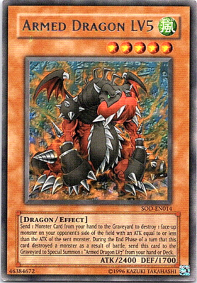 Armed Dragon LV5 SOD-EN014 Yu-Gi-Oh! Card Light Play Armed Dragon LV5 SOD-EN014 Yu-Gi-Oh! Card Light Play