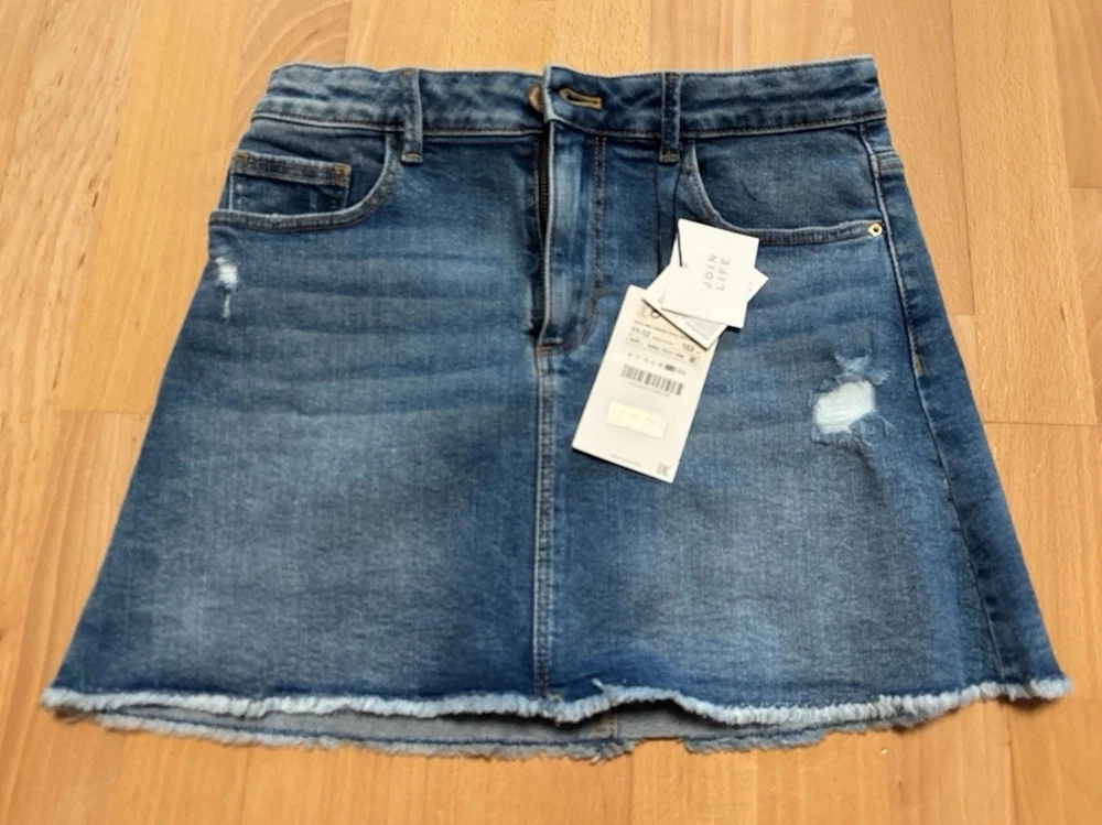 Jeans Rock, Zara, Neu, Größe 152 mit verstellbaren Bund