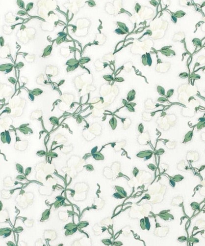 SOANE BRITAIN FABRIC 'SWEAT PEA - WHITE' 2.6 METRES (260cm) 100% COTTON POPLIN - Picture 4 of 6