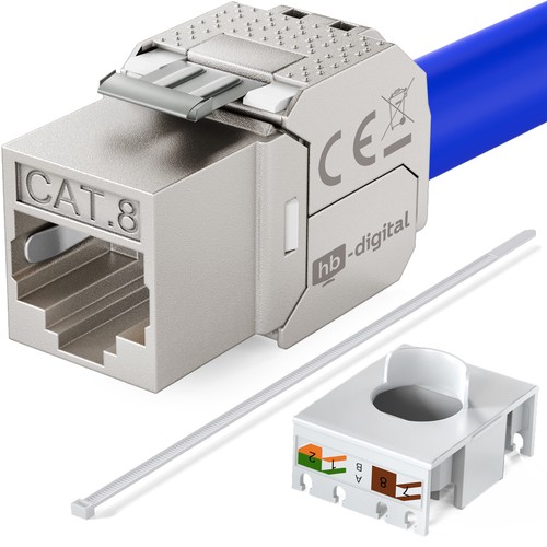 Cat8 Cat 8 Patchpanel Desktop Aufputz Panel Verteiler Profi Patchfeld LAN RJ45 - Afbeelding 6 van 58