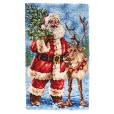 Herrschners O' Christmas Tree Santa Latch Hook Kit