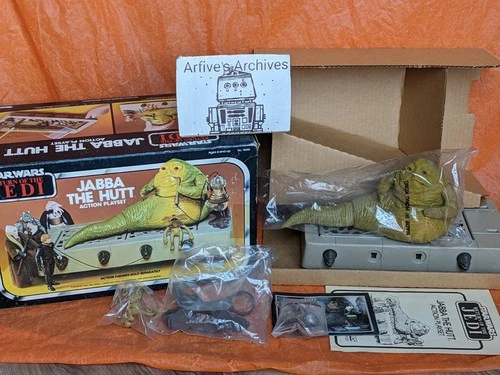🟢🟡 Vintage Star Wars JABBA THE HUTT PLAYSET w box Kenner 1983 🟡🟢