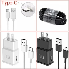 Universal Wall Charger Plug Type C Charging USB Cable For Samsung Galaxy