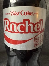 Share a Coke with  Rachel  2025 Personalized Gift Coca~Cola Bottle 20oz Diet