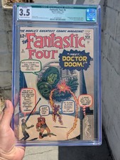 Fantastic Four #5 1962 CGC 3.5 Green, Story Complete! 1st App of Doctor Doom ✨